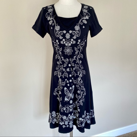 Johnny Was Embroidered Cotton Dress - Picture 2 of 12